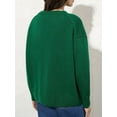 thumbnail image 3 of Women'S Light-Weight Soft Petite Crewneck Solid Plain Sweaters Fall Winter Pullover Jumper Tops Dark Green S, 3 of 4