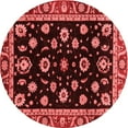 thumbnail image 1 of Ahgly Company Machine Washable Indoor Round Oriental Red Traditional Area Rugs, 5' Round, 1 of 4