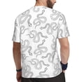 thumbnail image 2 of Wukai Hand Drawn Snake Print Men's Short-Sleeved Mesh T-Shirt,Quick-Dry Short Sleeve Workout T-Shirt-, 2 of 8