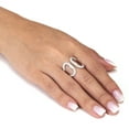 thumbnail image 3 of PalmBeach Jewelry .84 TCW Round Cubic Zirconia Sterling Silver Open Loop Ring, 3 of 5