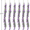 thumbnail image 5 of MQOUO 6Pcs Wisteria Garland Artificial Flowers Garland Fake Hanging Wisteria Vines Rattan Silk Hanging Flower Vines for Home Garden Outdoor Wedding Arch Party Ceremony Total 35.4Ft (Purple), 5 of 6