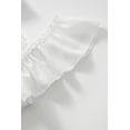 thumbnail image 3 of Fdqin Girls Summer Dress Floral Ruffle Square Neck Sleeveless A-Line Cute Sundress for Beach Party, White Floral,4-5Y, 3 of 7
