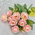 thumbnail image 6 of Artificial Silk Rose with Vase Flowers Bouquet for Wedding Home Centerpiece Table Decor, 6 of 7
