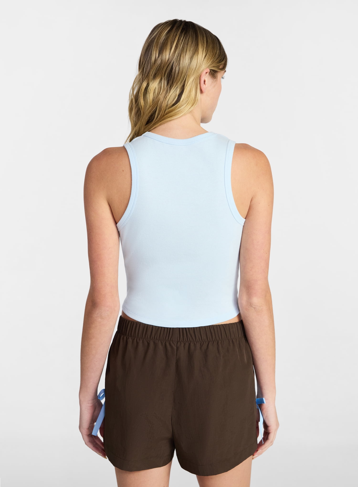 No Boundaries Cotton Ribbed Graphic Tank Top, Women's XXS-XXL