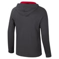 thumbnail image 3 of Men's Colosseum  Charcoal Rutgers Scarlet Knights Dujour Ralgan Long Sleeve Henley Hoodie T-Shirt, 3 of 3