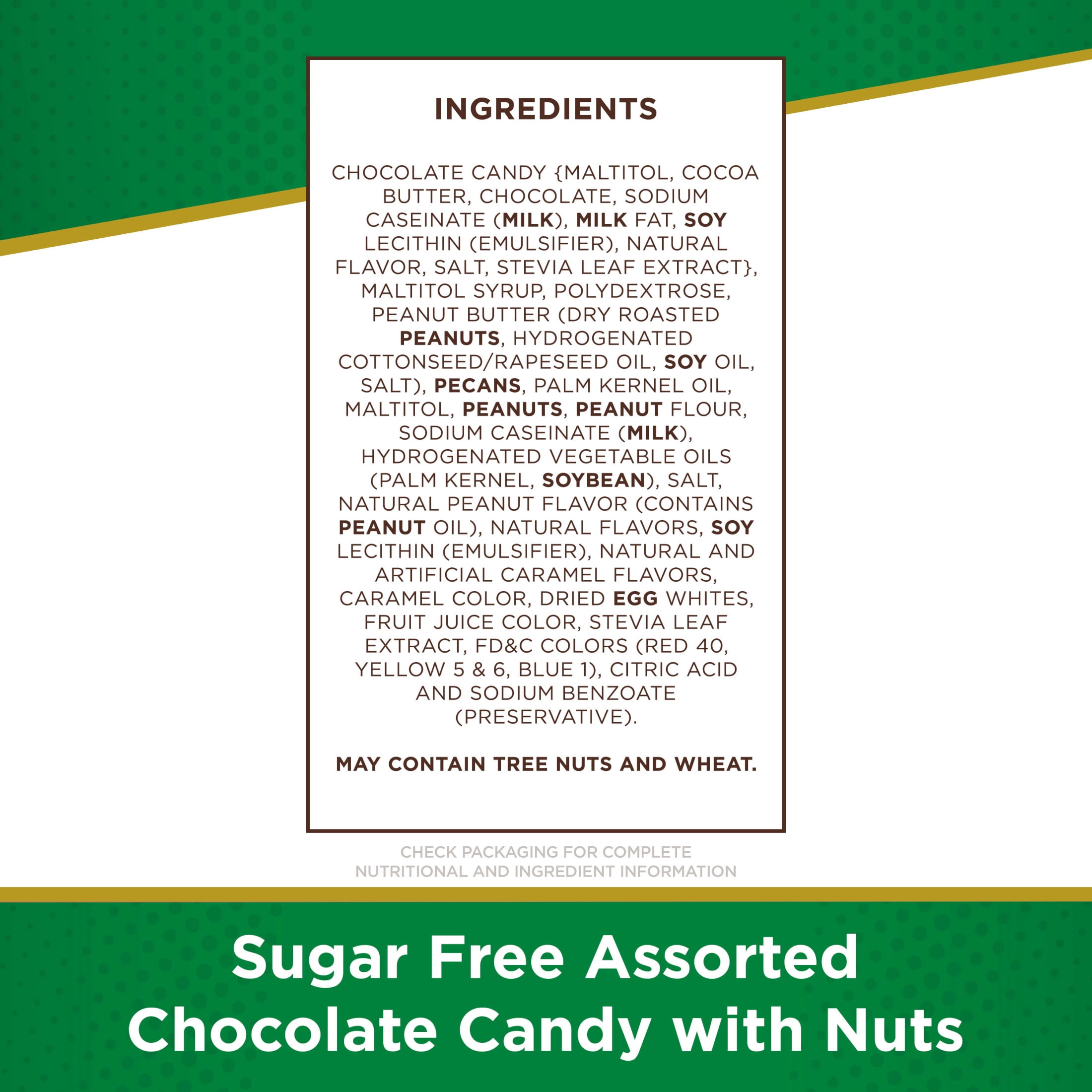 RUSSELL STOVER Sugar Free Assorted Chocolate Candy with Nuts, 15.5 oz. bag (≈ 26 pieces)