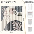 thumbnail image 2 of Inadays Shower Curtain Liner Mid Century Modern Navy Blue Boho Leaves Shower Heavy Duty Curtains Bathroom Decor Sets Waterproof with Hooks, 72x72in, 2 of 9