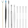 thumbnail image 1 of 9Pcs Ear Cleaner Set Spiral Earpick Ear Wax Remover Ear Spoon Earpick Sets (Color : Silver), 1 of 5
