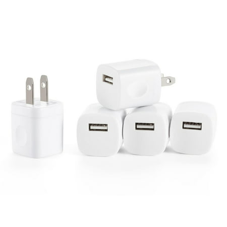 Spark Wireless 5pcs USB AC Universal Power Home Wall Travel Charger Adapter for iPhone 7/7 Plus 6/6 PLUS Samsung HTC Compatible w/ iOS10