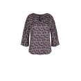 thumbnail image 2 of Blusa estampada André Badi escote V manga campana caqui 26, 2 of 5