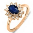 thumbnail image 1 of Kate Middleton Bague de Mariée Royale Inspirée Or 18K Diamant & Bleu Saphir, 1 of 1