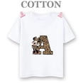 thumbnail image 4 of Camiseta de algodón con el alfabeto de Disney Mickey de la A a la Z, moda de verano para niños y niños, camisetas informales de cuello redondo y manga corta, 4 of 5