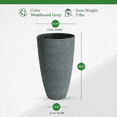 thumbnail image 3 of Algreen Acerra Pot de Jardinière Haut en Composite Résistant aux Intempéries, Stuc Gris, 3 of 7