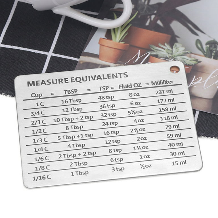 Xiaobai Measurement Conversion Chart with Scale Magnetic Suction