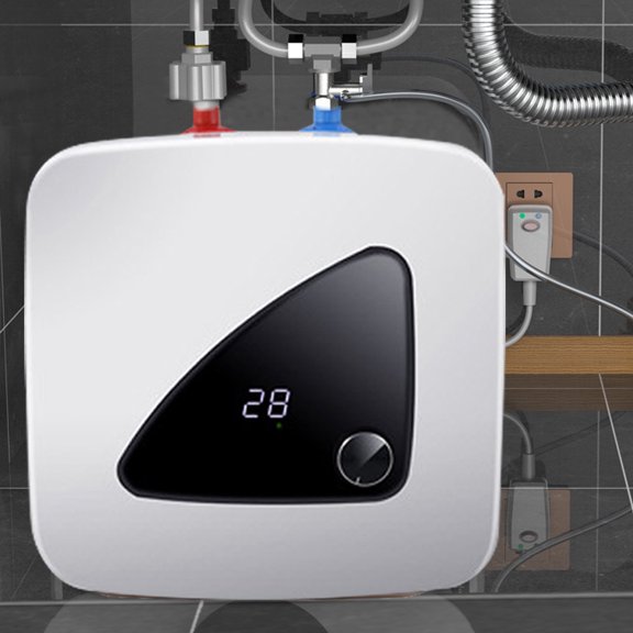 YIYIBYUS Tankless Hot Water Heater Electric Kitchen Mini Water Heater Water Heating Machine for Homes, Kitchens, Apartments 1500W 110V