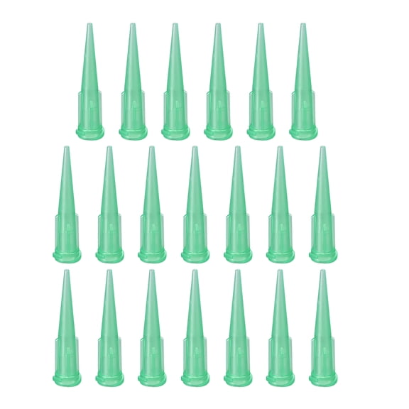 Aguja de llenado de dispensación cónica sin punta industrial 18ga X 1.26" Verde 20 Pcs