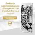 thumbnail image 2 of Case Yard iPhone-SE Case Clear Soft & Flexible TPU Ultra Low Profile Slim Fit Thin Shockproof Transparent Bumper Protective Cover Drop Protective Cell Phone Cases (Leopard Sketch), 2 of 8