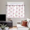 thumbnail image 4 of Valentine's Day Kitchen Curtains Window Panels, Pink Bows Shining Stars Simple Art Insulated Window Treatment Curtain, Grommet Curtains for Bedroom/Living Room/Bathroom, 2 Piece 42"Wx54"L, 4 of 8