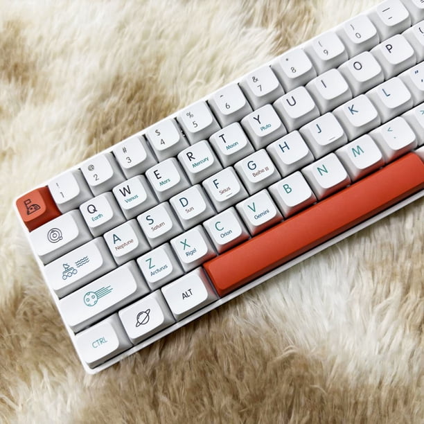 Teclado mecánico para juegos Teclado de 68 teclas (kit blanco + tecla Planet) Ndcxsfigh Para estrenar