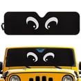 thumbnail image 4 of Binienty Funny Eyes Car Windshield Sun Shade for 2018-2024 2025 Jeep Wrangler JL / 2020-2024 Jeep Gladiator JT Heat Blocking Car Sun Protection Windshield Auto Accessories Interior Decor, 4 of 7