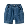 thumbnail image 1 of BULLPIANO 1-6Y Toddler Boys Girls Jean Short Kids Baby Denim Shorts Elastic Waist Fashion Short, 1 of 9