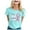 Light Blue, variant on TSADFHJI T Shirts for Women Long Sleeve Women's Cancer Printed T Shirt International Publicity Moon Short Sleeved Shirt S Grey