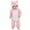 C-Pink410, variant on DHFJKG Baby Boys Girls Flannel Fuzzy Jumpsuit Long Sleeve Hooded Zipper Onesie With Cartoon Character Critter Shape For Unisex 0-3 Years Home Cozy Jumpsuits