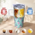 thumbnail image 6 of 20OZ Flamingo Themed Stainless Steel Tumbler with Handle Insulated Coffee Mug Cup BPA Free Portable Sweat Resistant Keeps Drinks Hot Cold Gifts for Women Girls on Birthday Christmas Summer, 6 of 6