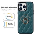 thumbnail image 7 of Case for iPhone 15 Plus,Decase PU Leather Shockproof Case Business Vintage Elegant Protective Back Phone Shell With Ring Kickstand Holder,for iPhone 15 Plus - darkgreen, 7 of 7