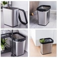 thumbnail image 6 of 3 Pack Stainless Steel Trash Can - 3 Gallon, Open Top, Rectangular Design for Kitchen, Bathroom, Living Room, Office, 6 of 7