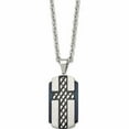 thumbnail image 3 of Stainless Steel Brushed And Polished Black Ip-Plated Cross 24In Necklace Made In China -Jewelry By Sweet Pea, 3 of 8