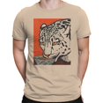 thumbnail image 2 of Smartprints Vintage Leopard Drinking Art Men's T-Shirt Natural, Cotton, S, 2 of 3