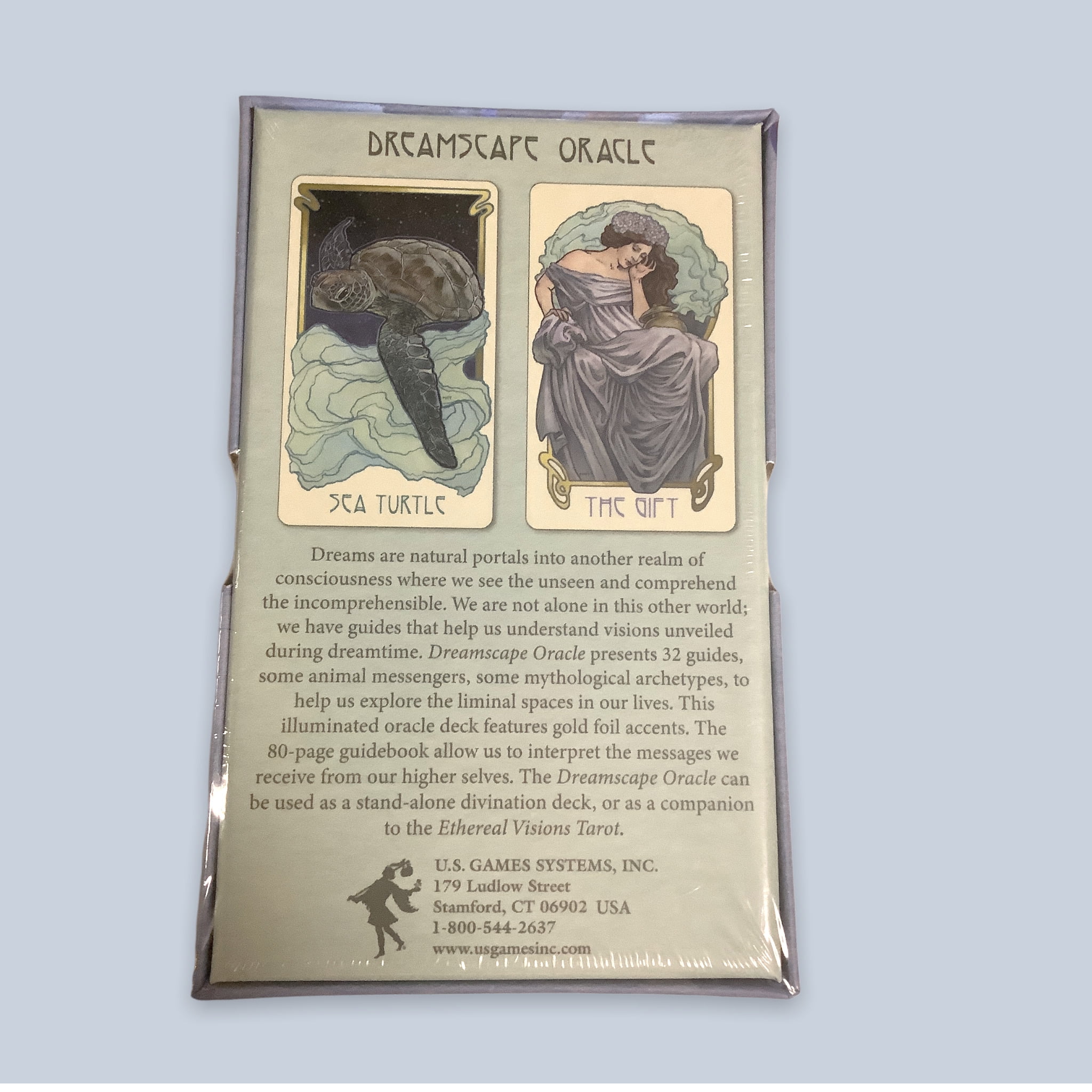 Dreamscape Oracle: Deluxe 32-Card Art Nouveau Deck with Gold-Foil Stamping, Animal Spirit Guides, Mythology, Messages fr, (Hardcover)