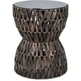 thumbnail image 2 of Finch Twysted Wicker Side Table with Removable Lid Hourglass Brown and Black, 2 of 5