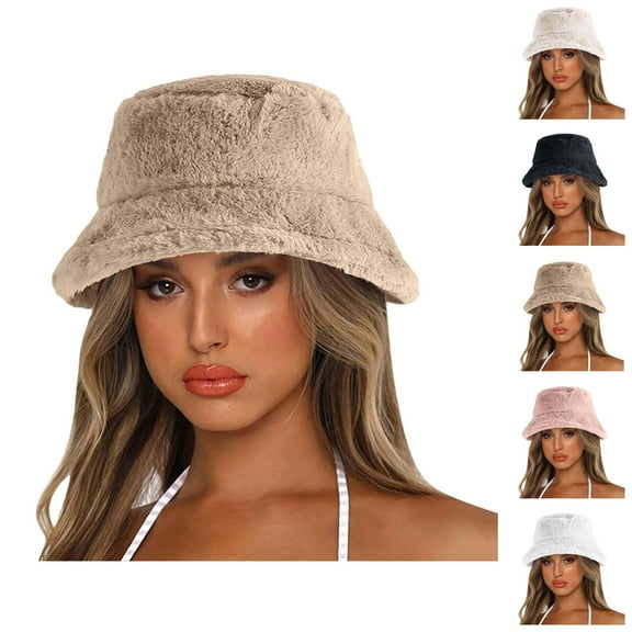 Outdoor Boonie Bucket Hat - Military Sun Protection Safari Hat Winter Thick Bucket Warm Hat Bucket Cap Basin Hat For Women Men Solid Color Style