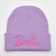 thumbnail image 1 of Gorro de punto con letras bordadas para otoño e invierno, bonito gorro rosa para mujer, gorro de lana cálido y resistente al viento para exteriores, 1 of 6