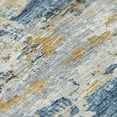 thumbnail image 4 of Addison Rugs Indoor/ Outdoor Accord Modern Brushstrokes Polyester Washable Rug New 3' x 5' - Navy Gold Grey, 4 of 5