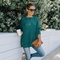 thumbnail image 3 of Crew Neck Mixed Knit Pattern Zipper Slit Long Sleeve Sweater, 3 of 3