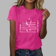 thumbnail image 4 of Ounisa Breast Cancer Women Tops Cancer Awareness Crewneck Short Sleeve Casual Fashion Sweatshirt Ribbon Cancer Care Gifts Loose Fit Clothes, 4 of 6