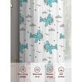 thumbnail image 6 of Turquoise Airplane Sheer Curtains 72 Inch Length 2 Panels Set Window Treatments, Modern Abstract Art Cartoon Clouds Rod Pocket Semi Curtains for Living Room/Bedroom/Kitchen Décor, 104"W x 72"L, 6 of 7