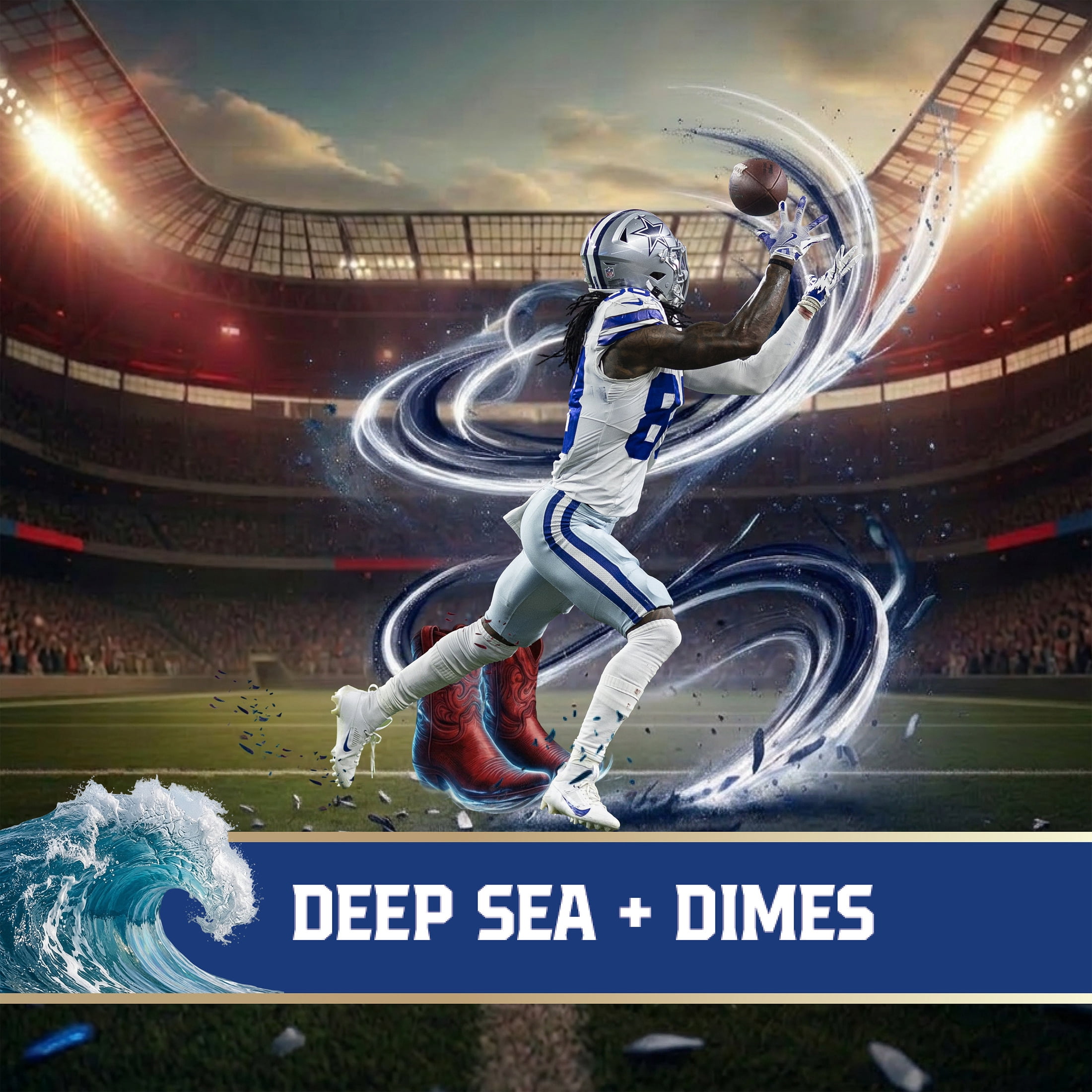 Old Spice Deodorant Body Spray for Men, Aluminum Free, NFL Collection, Ceedee Lamb, Scent of Deep Sea + Dimes, 5.1 oz
