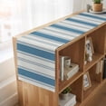 thumbnail image 6 of Table Runners 72 Inches Long Dress Scarves, Blue Teal Striped Farmhouse Kitchen/Dining Table Runner, Coffee Tablerunners, Modern Farmhouse Stripe 14x72 Inch, 6 of 9