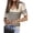 Stripe Cream, variant on Zeagoo Womens Short Sleeve Sweaters Soft Casual V Neck Pullover Tops Lightweight Knit Sweater Blouse