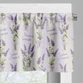 thumbnail image 3 of Ambesonne Lavender Window Valance, Stripes and Flowers, 54" X 18", Purple, 3 of 5