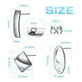 thumbnail image 3 of Aylifu 30pcs Stud Earring Findings Earring Post with Loop and 30pcs Stainless Steel Earring Backs for Jewellery Making,Silver,3 Styles, 3 of 7