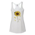 thumbnail image 2 of Wild Bobby, You Are My Sunshine Skull And Sunflower Inspirational/Christian Tri-Blend Racerback Tank Top, Heather White, X-Large, 2 of 3