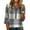 Blue&181224E, variant on Womens Shirts 3/4 Sleeve Fashion Plaid Color Block Womens Henley Shirt Spring Summer Three Quarter Sleeve Button Women Blouses
