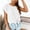 A01_White, variant on Vetsdori Summer Plain Fashion Women's Work Casual Solid Color Short Sleeve Blouses Shirts Pullover
