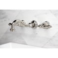 thumbnail image 3 of Kingston Brass KS3126AL Vintage Double-Handle Wall Mount Bathroom Faucet, Polished Nickel, 3 of 8