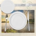 thumbnail image 3 of Ambesonne Outdoor Place Mats Set of 4, Wood Deck Lake Foliage, Standard Size, Multicolor, 3 of 6
